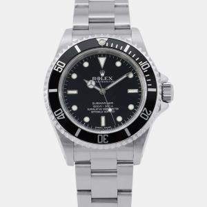 Rolex Black Stainless Steel Submariner Automatic Men's Wristwatch 40 mm