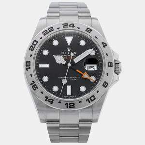 Rolex Black Stainless Steel Explorer II 216570 Men's Wristwatch 40 mm