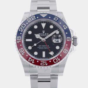Rolex Black Stainless Steel GMT-Master II Automatic Men's Wristwatch 40 mm