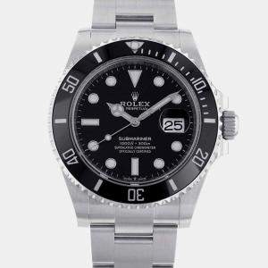 Rolex Black Stainless Steel Submariner 126610LN Automatic Men's Wristwatch 41mm