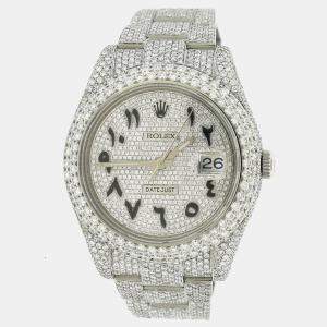 Rolex Custom  23.3CT Diamond Stainless Steel Datejust II  Automatic Men's Wristwatch 41MM