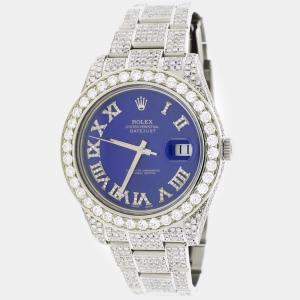 Rolex Customised  14.2CT Diamond Stainless Steel Datejust II 116300 Automatic Men's Wristwatch 41MM
