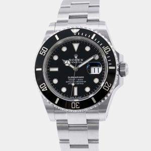 Rolex Black Stainless Steel Submariner 126610LN Automatic Men's Wristwatch 41 mm