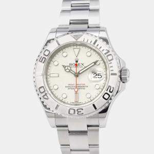 Rolex Silver Stainless Steel Yacht-Master Automatic Men's Wristwatch 40 mm