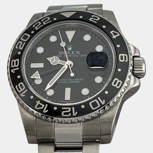Rolex Black Stainless Steel Ceramic GMT-Master II 116710 Automatic Men's Wristwatch 40 mm
