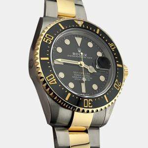 Rolex Black 18K Yellow Gold Stainless Steel Sea-Dweller 126603 Automatic Men's Wristwatch 43 mm