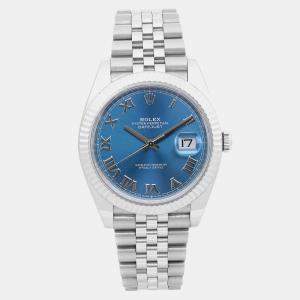 Rolex Blue White  Gold Stainless Steel Datejust 126334 Automatic Men's Wristwatch 41 mm