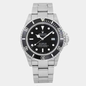 Rolex Black Stainless Steel Sea-Dweller 16600 Automatic Men's Wristwatch 40 mm