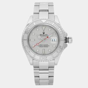 Rolex Silver Stainless Steel Yacht-Master 16622 Automatic Men's Wristwatch 40 mm