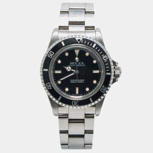 Rolex Black Stainless Steel Submariner 5513 Automatic Men's Wristwatch 40 mm
