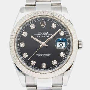 Rolex DateJust 126334 Automatic Black Stainless Steel Men's Wristwatch 41mm