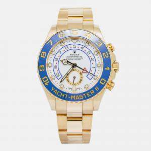 Rolex Yacht-Master II 116688 Automatic White 18k Yellow Gold Men's Wristwatch 44mm