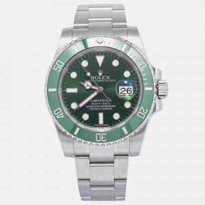 Rolex Submariner Date 116610LV Automatic Green Stainless Steel Men's Wristwatch 40mm