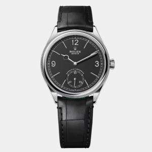 Rolex Perpetual 1908 52509 Automatic Black 18K White Gold Men's Wristwatch 39mm