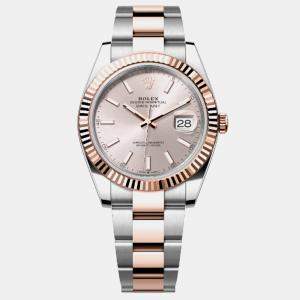 Rolex Datejust 126331 Automatic Sundust 18k Rose Gold Stainless Steel Men's Wristwatch 41 mm