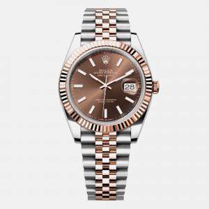 Rolex Datejust 126331 Automatic Brown 18K Rose Gold Stainless Steel Men's Wristwatch 41 mm