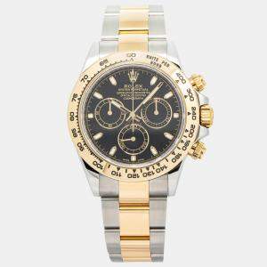 Rolex Daytona 116503 Automatic Black 18K Yellow Gold Stainless Steel Men's Wristwatch 40mm