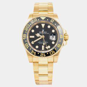 Rolex GMT-Master II 116718 Automatic Black 18k Yellow Gold Men's Wristwatch 40 mm