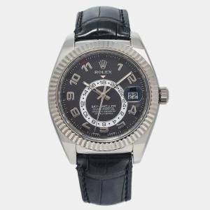 Rolex Sky-Dweller 326139 Automatic Black 18k White Gold Men's Wristwatch 42 mm