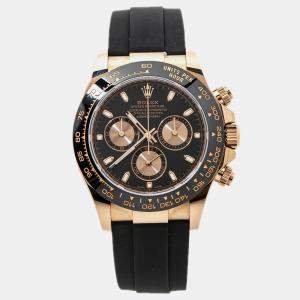 Rolex Cosmograph Daytona 116515LN Black 18k Rose Gold Automatic Men's Wristwatch 40 mm