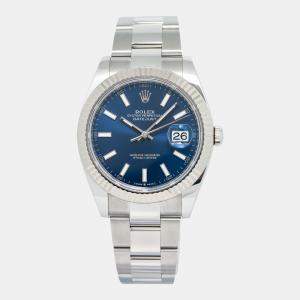 Rolex Datejust 126334 Automatic Blue Stainless Steel Men's Wristwatch 41 mm
