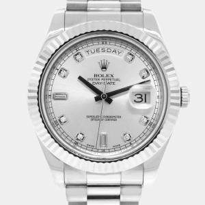 Rolex Day-Date 218239 Automatic Silver Stainless Steel Men's Wristwatch 41 mm