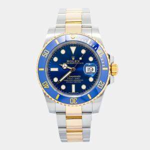 Rolex Submariner 116613LB Automatic Blue 18k Yellow Gold Stainless Steel Men's Wristwatch 40 mm