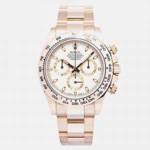 Rolex Cosmograph Daytona 116505 Automatic Ivory 18k Rose Gold Men's Wristwatch 40 mm