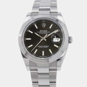 Rolex Datejust 126300 Automatic Black Stainless Steel Men's Wristwatch 41 mm