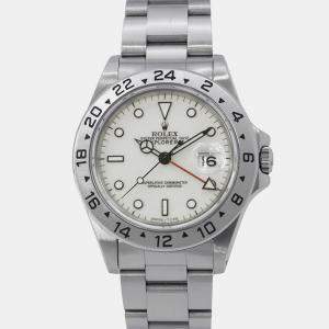 Rolex Explorer II 16570 Automatic White Stainless Steel Men's Wristwatch 40 mm