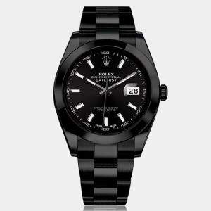 Rolex Datejust 126300 Automatic Black PVD Coated Men's Wristwatch 41 mm