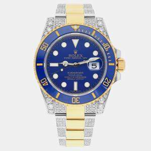 Rolex Submariner 116613LB Automatic Blue Diamond Stainless Steel Men's Wristwatch 40 mm