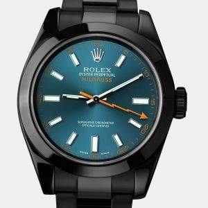 Rolex Milgauss 116400GV Automatic Blue Stainless Steel Men's Wristwatch 40 mm