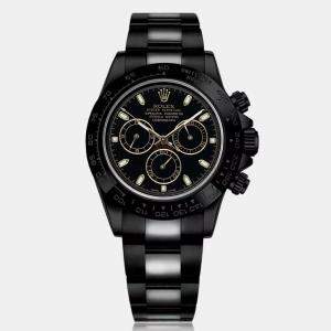 Rolex Cosmograph Daytona 116523 Black Stainless Steel Automatic Men's Wristwatch 40 mm