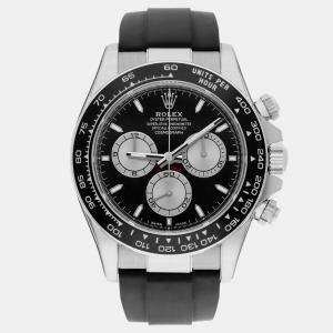 مملوكة مسبقًا Rolex Cosmograph Daytona 126519LN-0002 Automatic Black 18k White Gold Men's Wristwatch 40 mm