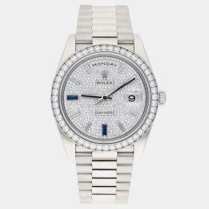 Rolex Day-Date 228349RBR-0036 Automatic 18k White Gold Automatic Men's Wristwatch 40 mm