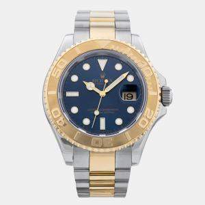 Pre Owned Rolex Yacht-Master 16623 Blue 18K Yellow gold and Stainless Steel Automatic Men's Wristwatch 40mm