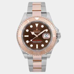 Pre Owned Rolex Yacht Master 126621 Automatic Chocolate Dial 18K Rose Gold Stainless Steel Men's Wristwatch 40 mm