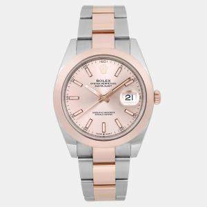 Rolex Datejust 126301 Automatic Sundust Dial Stainless Steel 18K Rose Gold Men's Wristwatch 41 mm