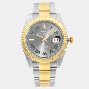 Rolex Datejust 126333 Automatic Slate Wimbledon Dial 18K Yellow Gold Stainless Steel Men's Wristwatch 41 mm