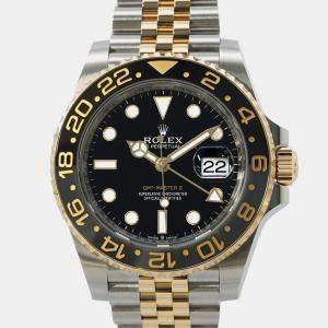 Pre Owned Rolex GMT-Master II 126713GRNR Automatic Black 18k Yellow Gold Stainless Steel  Men's Wristwatch 40 mm