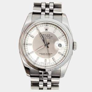Pre Owned Rolex Datejust 116200 Automatic Silver Stainless Steel Men's Wristwatch 36 mm