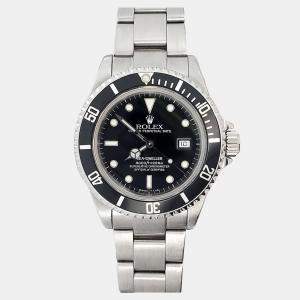Pre Owned Rolex Sea-Dweller 16600 Automatic Black Stainless Steel Men's Wristwatch 40 mm