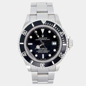 Pre Owned Rolex Sea-Dweller 16600 Automatic Black Stainless Steel Men's Wristwatch 40 mm