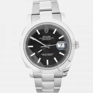 Pre Owned Rolex Datejust 126300 Automatic Black Stainless Steel Men’s Wristwatch 41 mm
