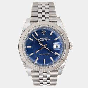 Pre Owned Rolex Datejust 126334 Automatic Blue 18K White Gold Men’s Wristwatch 41 mm