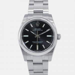 مملوكة مسبقًا Rolex Oyster Perpetual 124200 Automatic Black Stainless Steel Men's Wristwatch 34 mm