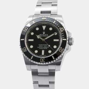 Pre Owned Rolex Submariner 114060 Automatic Black Stainless Steel Men's Wristwatch 40 mm