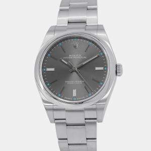 Pre Owned Rolex Oyster Perpetual 114300 Automatic Dark Rolesium Stainless Steel  Men's Wristwatch 39 mm
