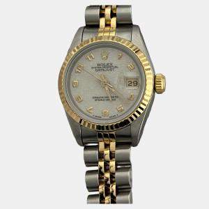 Pre Owned Rolex President Datejust 69173 Automatic Jubilee 18k Yellow Gold Stainless Steel Men's Wristwatch 26 mm